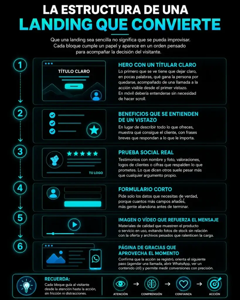 estructura de landing que convierte